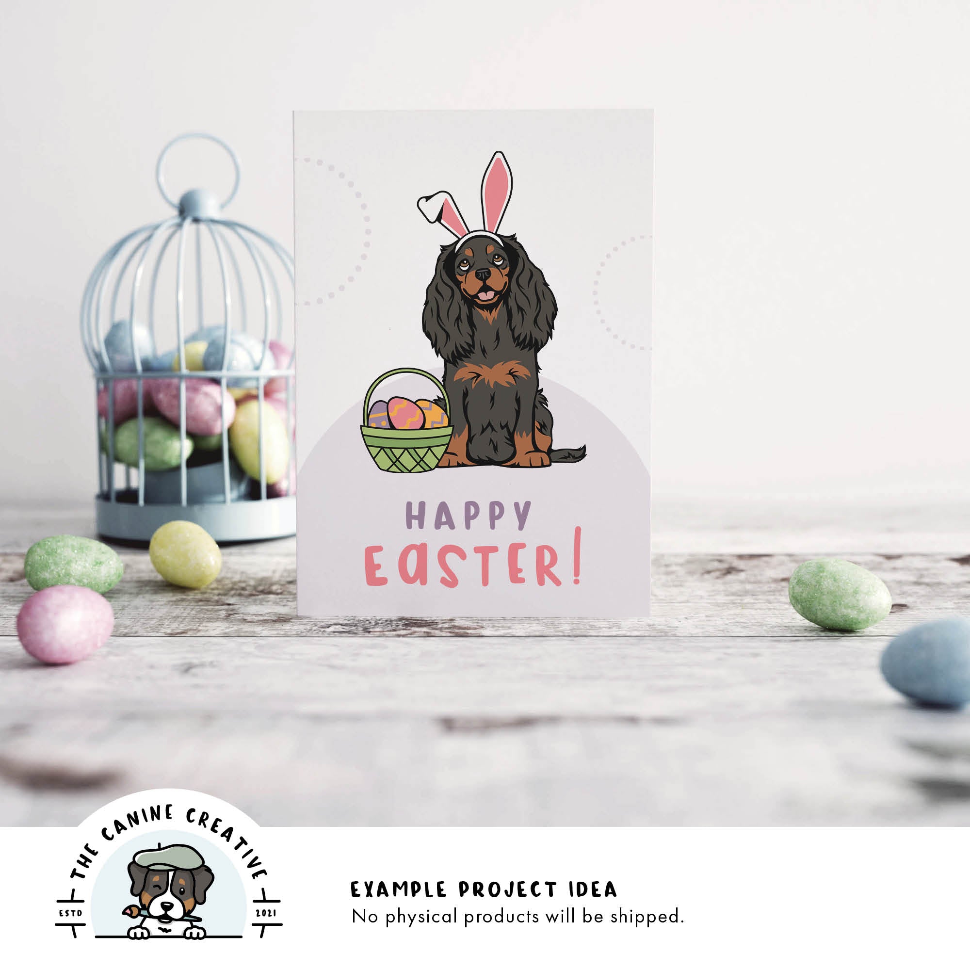 Example project idea showing design on a greeting card.